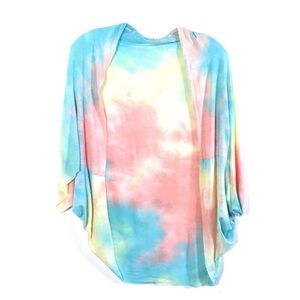 The Accessory Collective Rainbow Tie Dye Shrug